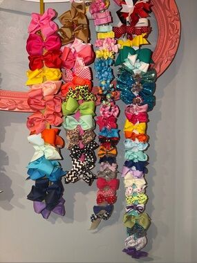 Colorful Assorted Hair Bow Lot - Multi Color
